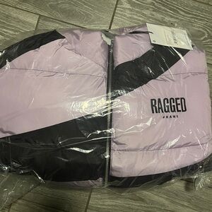 NWT Lilac and Black Puffer Jacket